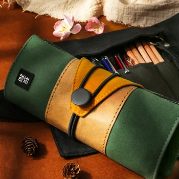 

Creative Vintage Kawaii Pencil Case Roll Up Pensil Case Colored Big Storage Pencil Bag School Pen Box Pencilcase For Boys Kids