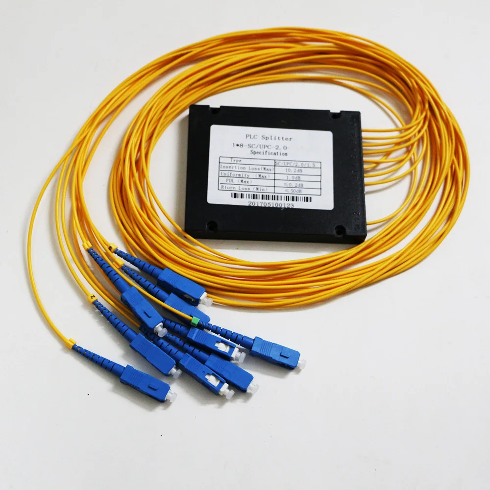 10 шт. FTTH 1 до 8 SC APC/SC UPC PLC волоконно-оптический сплиттер SM одномодовый Cassete Тип FTTH