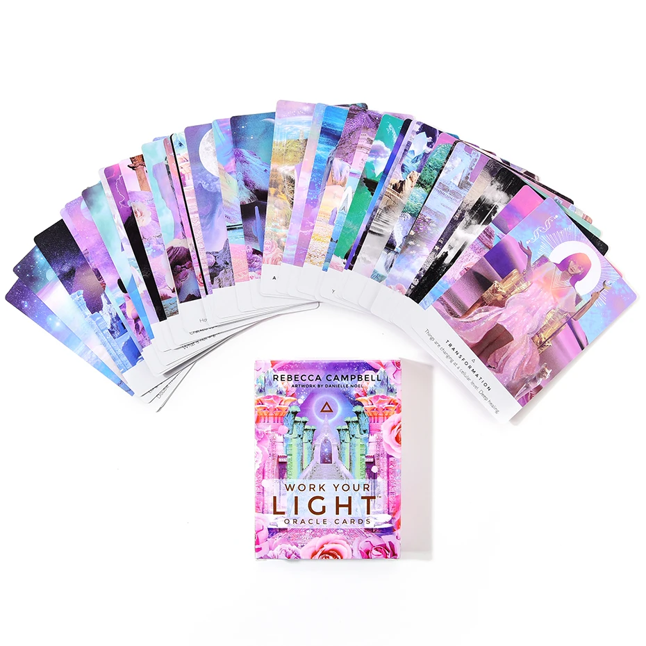 Работайте свой светильник Oracle Cards 44 красивые карты Oracle Deck Game Guidance divination восстановите связь с вашей душой