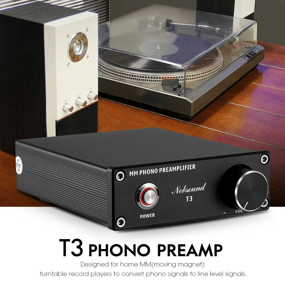 Douk Audio T3 HiFi MM Phono Stage Preamp RIAA Record Player Preamplifier Turntable Amplifier bass amp