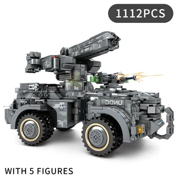 

1112PCS Shanghai Fortress Self-propelled Artillery Building Blocks Military Tank Cannon DIY Children's Educational Toys