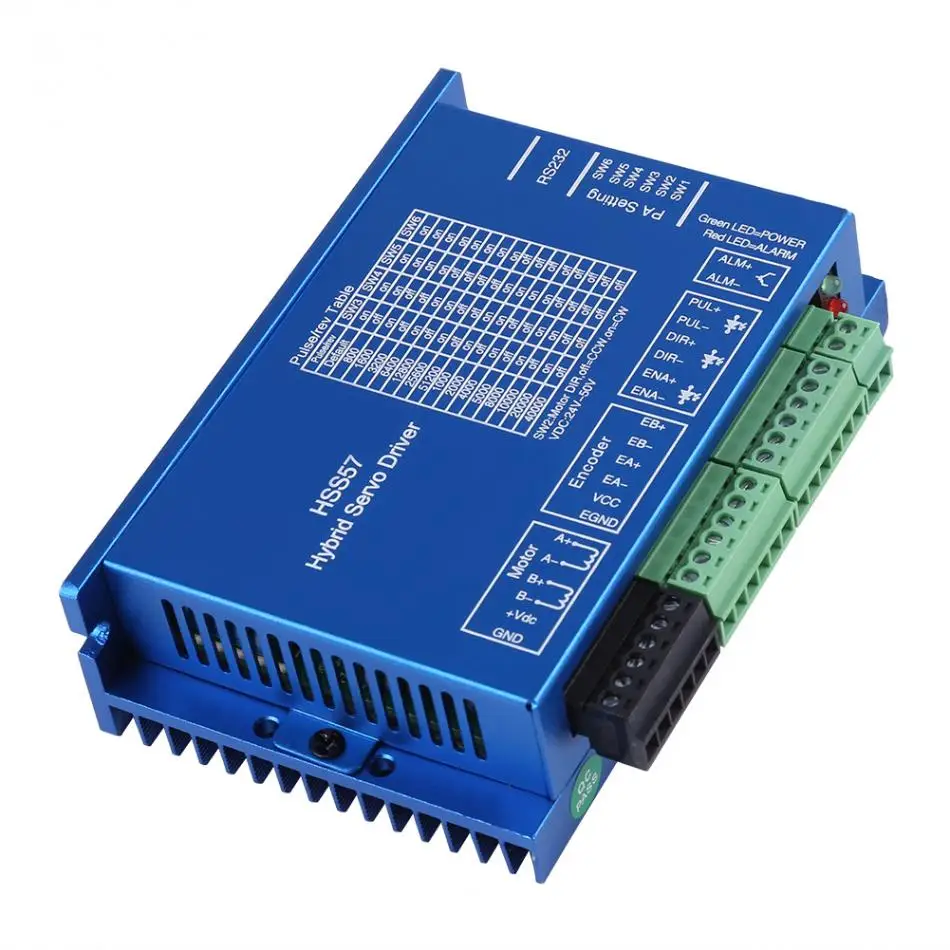 Nema 23 шаговый двигатель и HSS 57 Гибридный Серводвигатель 57HSE2N-D25 Nema 23 замкнутый контур 2N. m шаговый двигатель