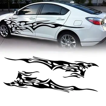 

2Pcs Flame Elemental Totem Car Body Styling Removable Waterproof Sticker Truck Lighting Car Styling Exterior Accessories