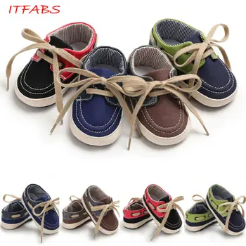 

Cute Toddler Kids Canvas Sneakers Baby Boy Girl Soft Sole Crib Shoes 0-18Months