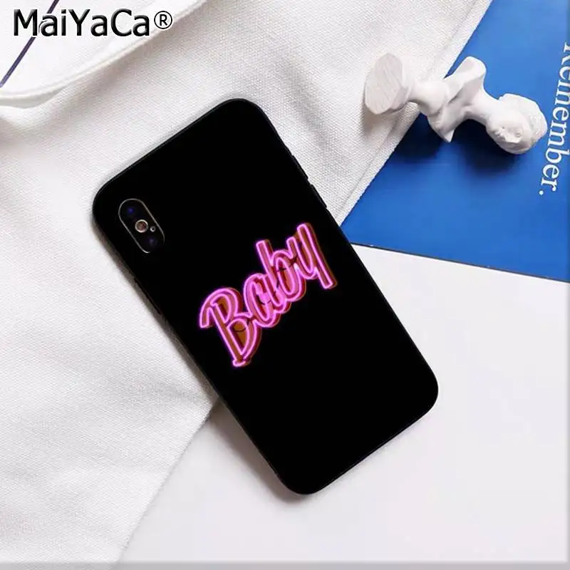 MaiYaCa BABY babygirl honey line текстовое искусство поделка-чехол для телефона для iPhone 11 pro XS MAX 8 7 6 6S Plus X 5 5S SE XR - Цвет: A11