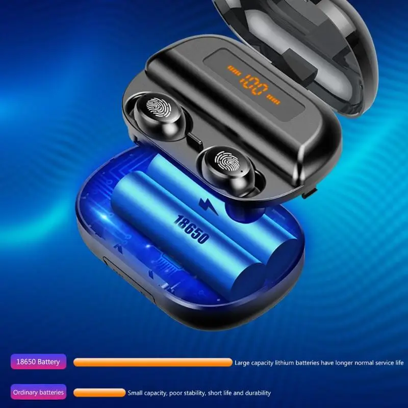 V11 TWS Беспроводная Bluetooth 5,0 гарнитура IP67 Водонепроницаемый мини спортивный музыкальный наушник с 4000 мАч светодиодный чехол для зарядки с дисплеем