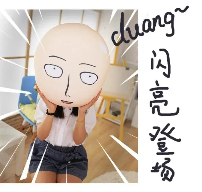 Плюшевая подушка Saitama Teacher креативный аниме периферийный подарок сильнейший лысый человек кукла