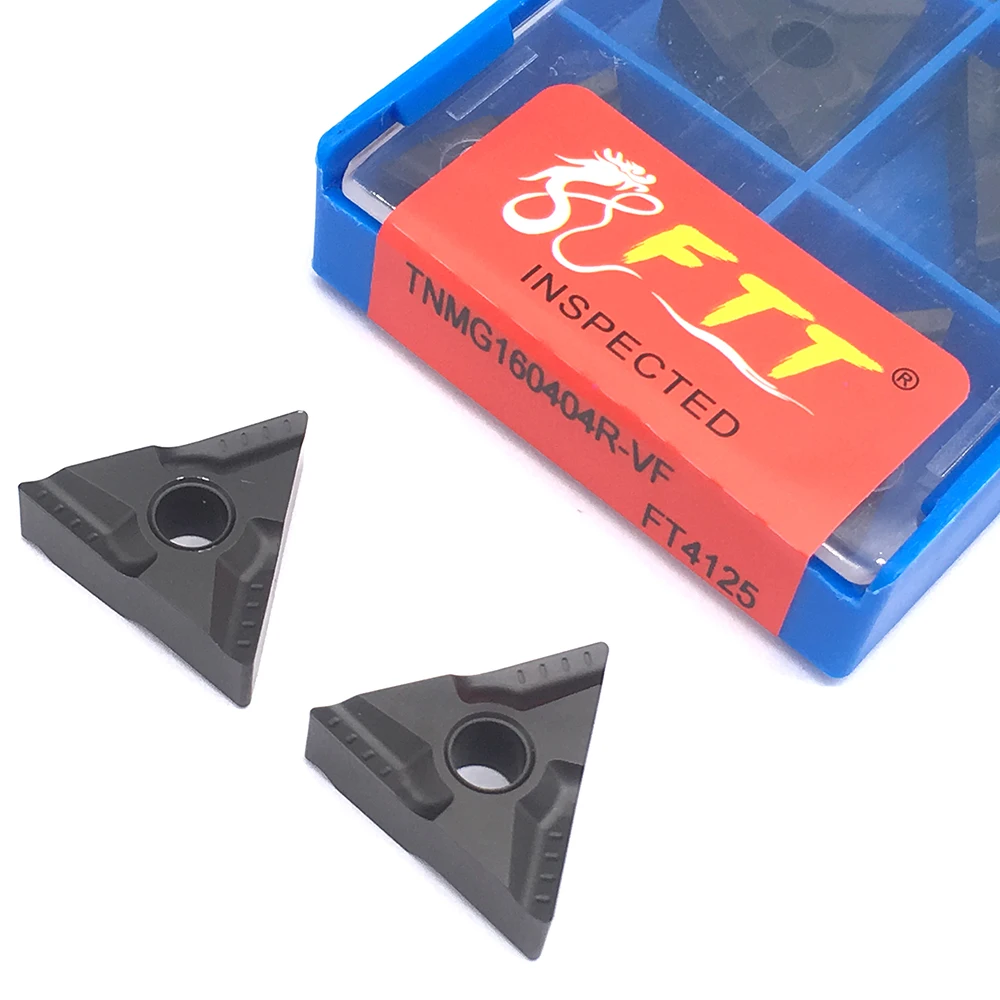 10 шт. TNMG160404R VF FT4125 высококачественные твердосплавные вставки внешние токарные инструменты токарные станки с ЧПУ Инструменты для обработки стальных деталей