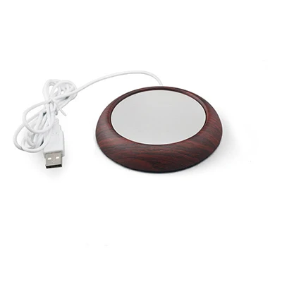 Металл USB Электрический, чашка, Нагреватель дерево/мраморный цвет Чай Кофе нагревательная панель держать напиток теплый, с подогревом Кружки Coaster C1265 g - Цвет: 01