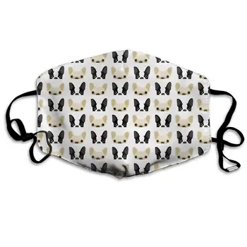 

Unisex Premium Polyester Anti Dust Mouth Face Cover Mask, Boston Terrier And French Bulldog Friends Comfy Half Face Masks