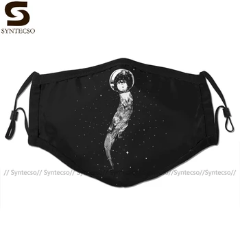 

Otter Mouth Face Mask Drifting In Otter Space Best For Color Facial Mask Fashion Funny with 2 Filters for Adult