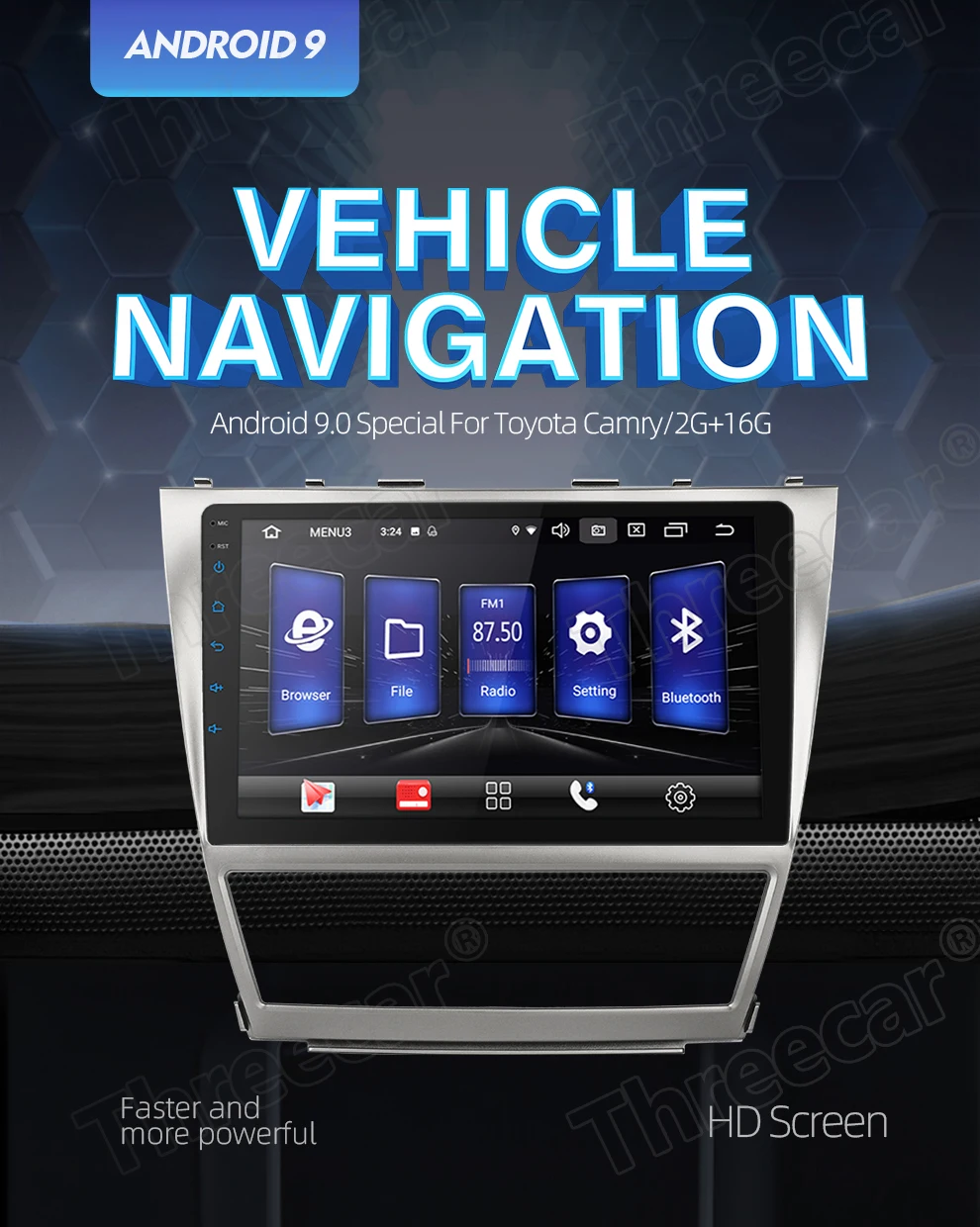 Android 9,0 2 din android автомобильное радио 3g DSP 2.5D ips экран gps навигация wifi для 2007-2011 Toyota Camry Мультимедиа Bluetooth