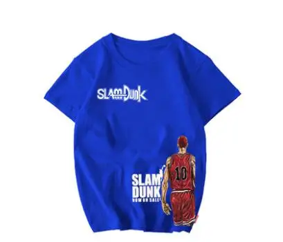 24 Летняя стильная футболка с аниме Slam Dunk, Мужская хлопковая футболка с рисунком, Мужская футболка Hanamichi Sakuragi - Цвет: 24