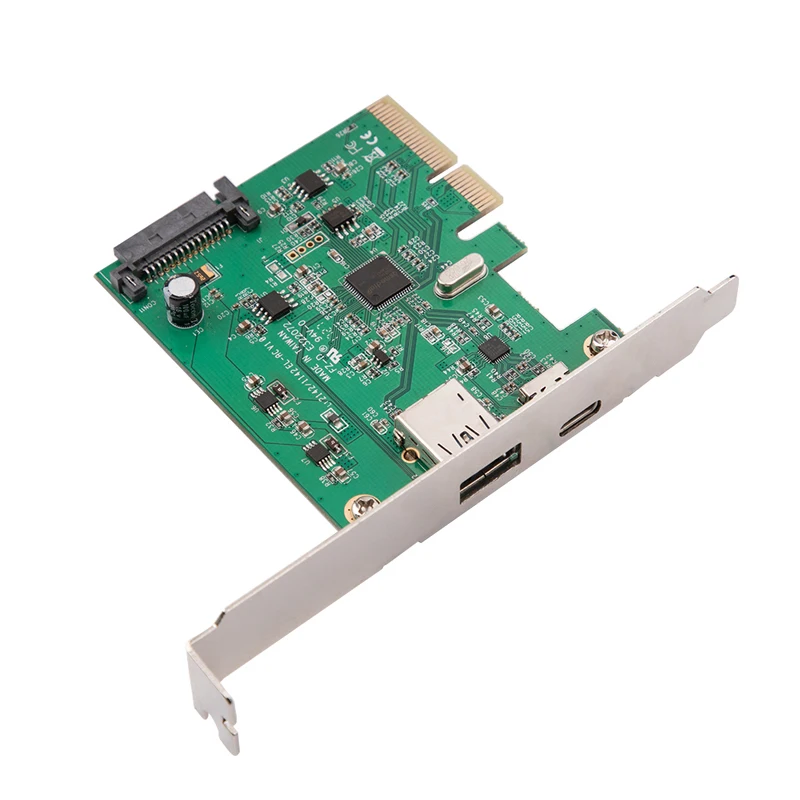 QINDIAN PCI Express к USB3.1 USB-C+ USB3.1 type-A плата контроллера до USB3.1 Gen-II 10 Гбит/с супер скорость+ набор микросхем ASM3142