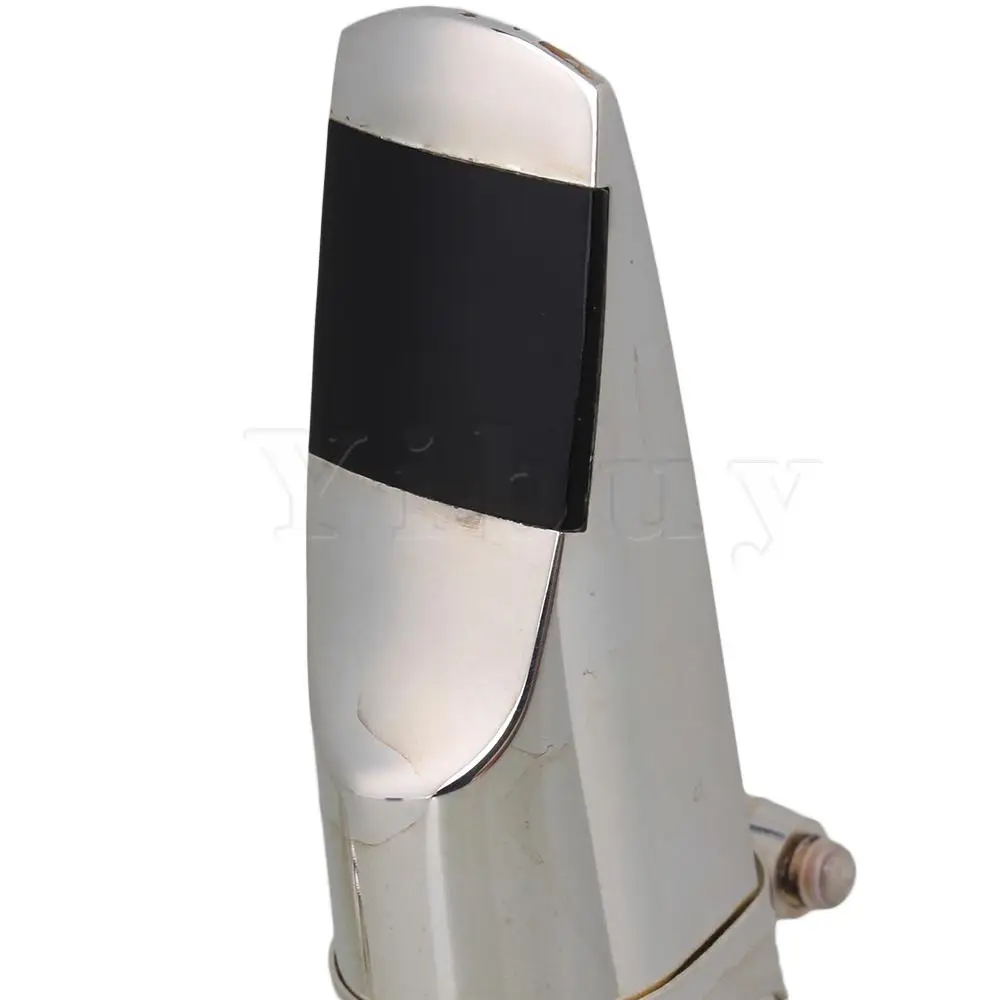Yibuy Tenor Saxophone Sax Mouthpiece Cap Ligature BQLZR Silver plate#7 Good Sound