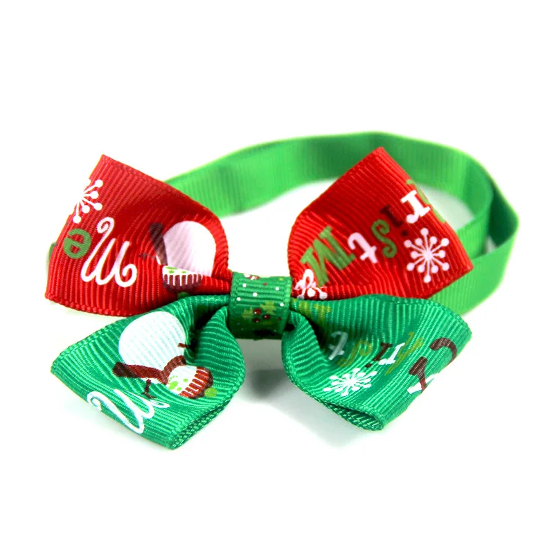 Счастливого Рождества ошейник для питомца кошки собаки регулируемый галстук-бабочка шейный ремень аксессуары для ухода за собакой товары для домашних животных Рождественский Декор - Цвет: Bow Tie C