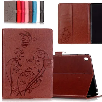 

Case For Ipad Air 2 A1566 A1567 Floral Pattern PU Leather Auto Wake/Sleep Stand Flip Smart Cover Folio Tablet Cases Shockproof