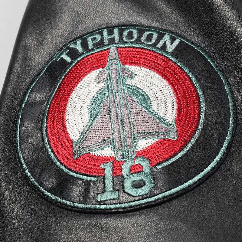 DK овечий мех воротник натуральная кожа Стеганое пальто натуральный черный коричневый одежда из овечьей шкуры повседневные воздушные силы стиль куртки