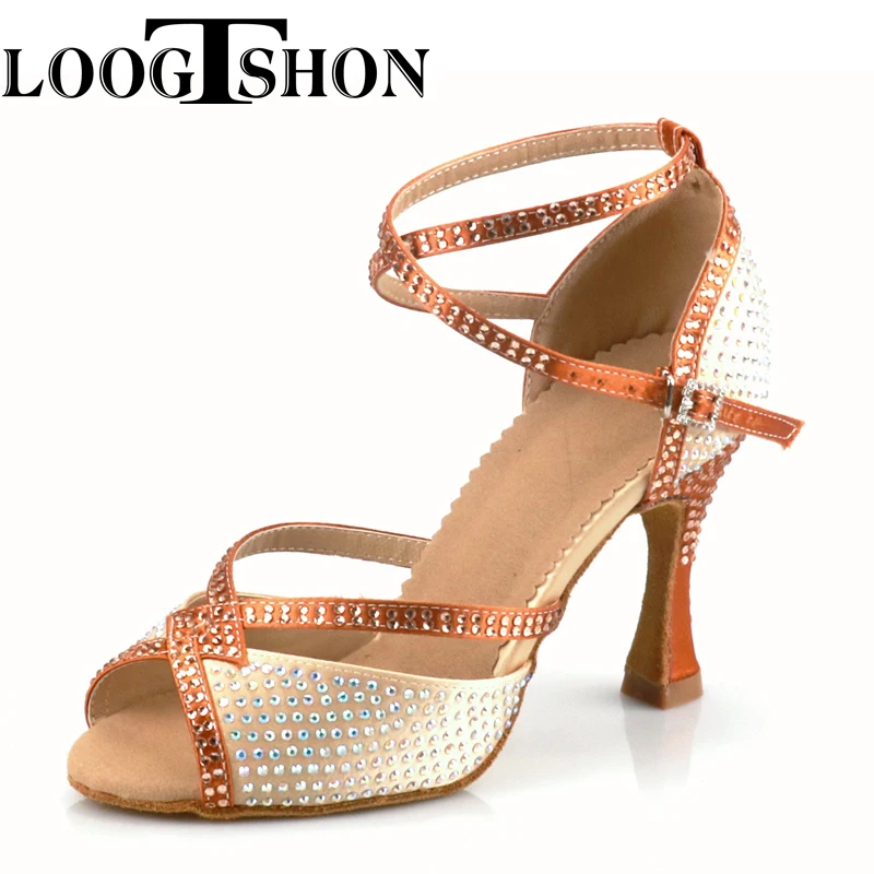 LOOGTSHON tango dance shoes woman latin shoes for women just dance gold dance shoes Shoes for dancing latin dance shoes