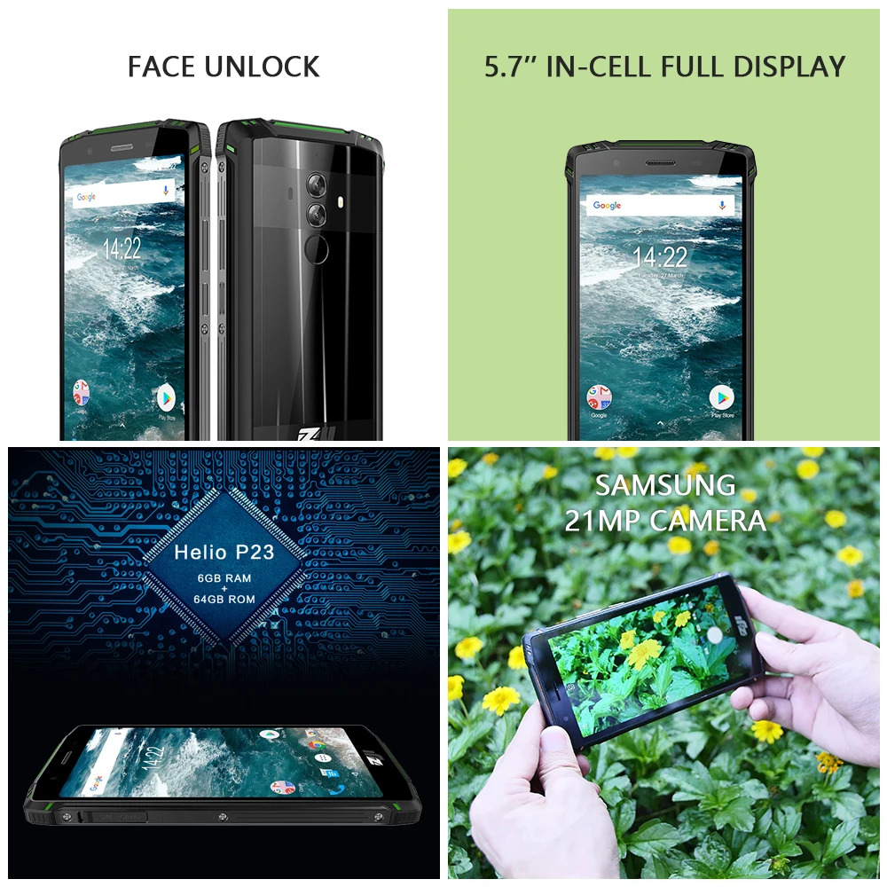 Цена Глобальная версия waterproof ZJI Z9 Helio P23 IP68 Водонепроницаемый 4G LTE смартфон 5,7 дюймов 6 ГБ + 64 ГБ rom 5500 мАч полный диапазон мобильного телефона