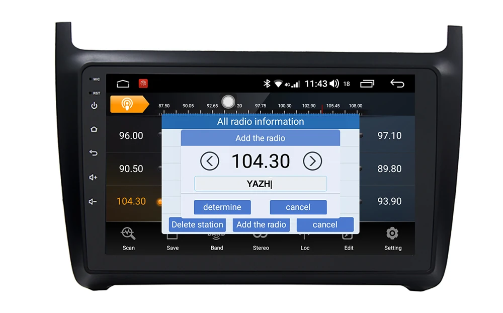 YAZH Android 8,1 4 Гб 64 ГБ Автомобильный блок радио для VolksWagen POLO 2012 2013 с Bluetooth 5,0 SWC gps 4G sim-карта