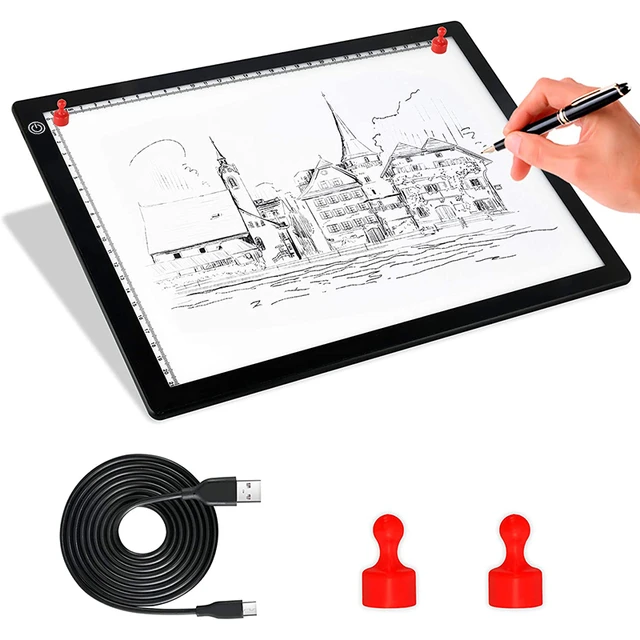 Magnetic A4 Light Board Portable Tracing Light Box Drawing Board Light  Drawing Board Light Box For Tracing Sketch Pad - AliExpress