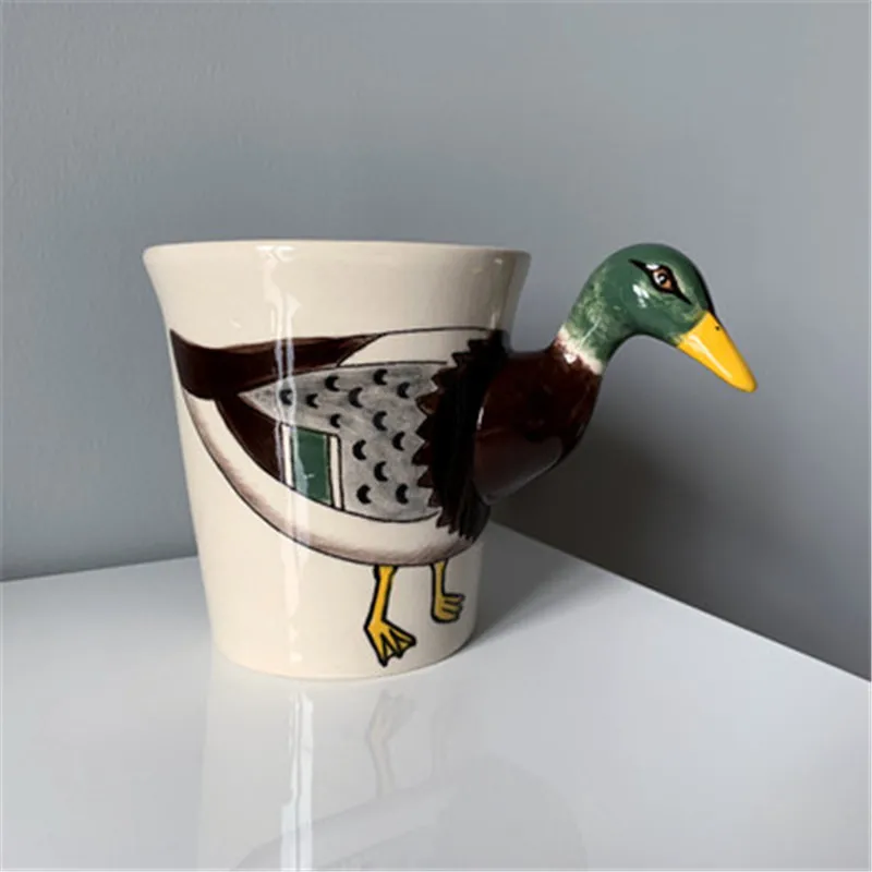 

Creative Simulation Stereoscopic Duck Mug Home Coffee Ceramics Cartoon Cup Action Figure Toy X2362