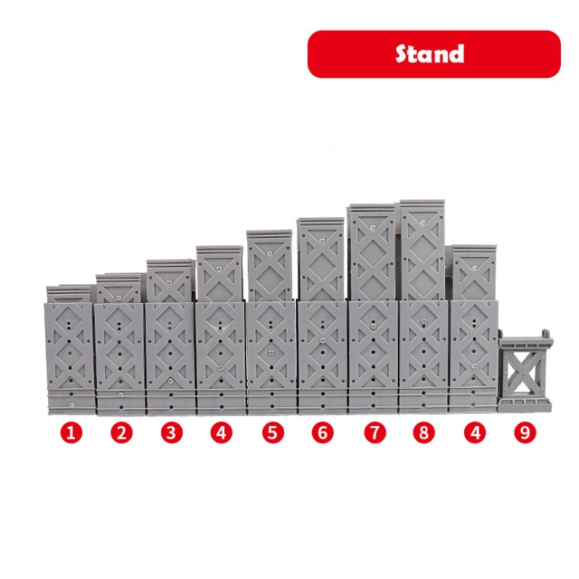 Wooden Track Railway Accessories Bridge Train Station Tunnel Cross Compatible All Brands Wood Track Educational Toys for Kids 10