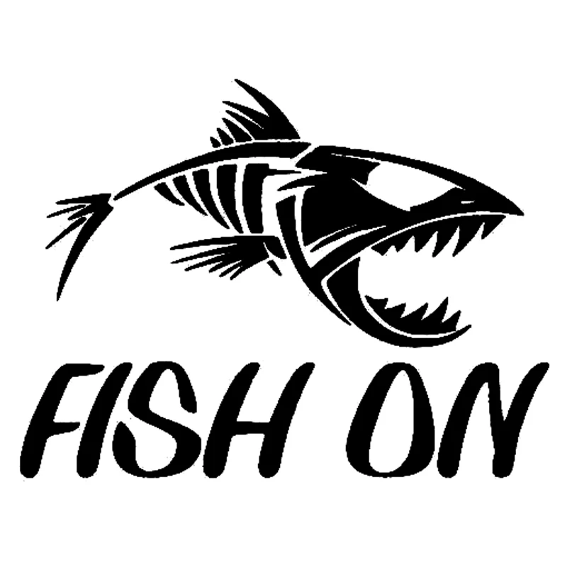 

Fashion Fish ON Fishing Bones Car Sticker Automobiles Motorcycles Exterior Accessories Vinyl Decals for Honda Lada Bmw Audi Jeep