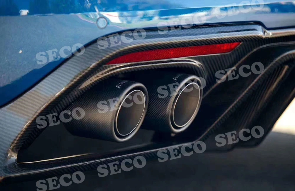 Для Ford Mustang рассеиватель задней губы плавники акулы Стиль опорная плита Защита бампера автомобиля четыре розетки стайлинга автомобилей