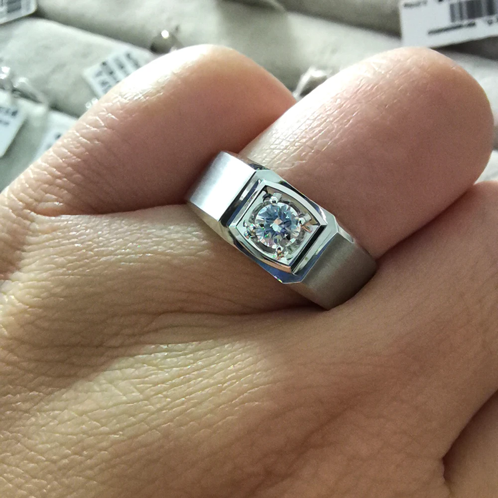 men's natural diamond ring
