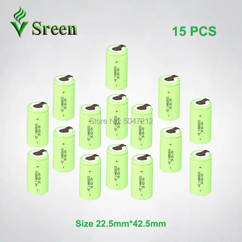 NI CD 1 2 V SC 1200mAh аккумуляторная батарея с никелевым листом DIY для аккумуляторных