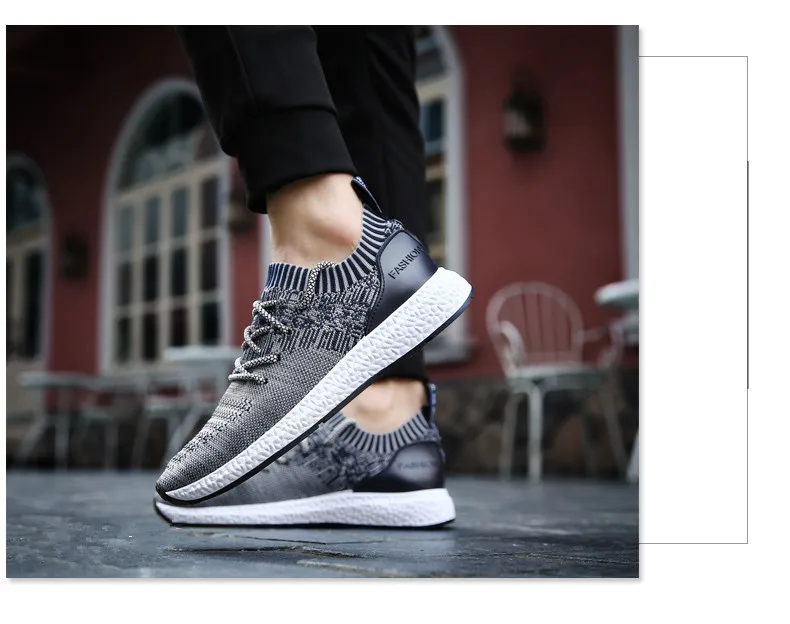 

2019 New Arrive Soft Bottom Running Shoes For High Quality Mens Trainers Chaussures Gray Sports Sneakers Size 40-45