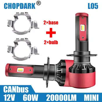 

LED H7 Car LED Headlight Bulbs and Base Adapter Holder Retainer For BMW 5S E60 E61 VW polo 6r Audi A3 A4L A6L Benz A C Class MK6