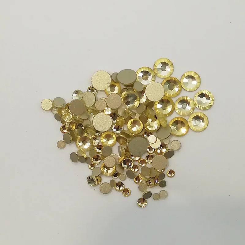 Yellow DIY алмазное украшение для одежды креативное плоское дно дрель лак для ногтей круглое украшение смешанный размер мобильный чехол для телефона наклейка - Цвет: Yellow