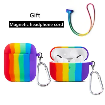 

Colorful Cover For Airpods 1 2 Pro 3 cases Portable Silicone Protecter For Airpods pro TWS Bluetooth Wireless Headphones Case