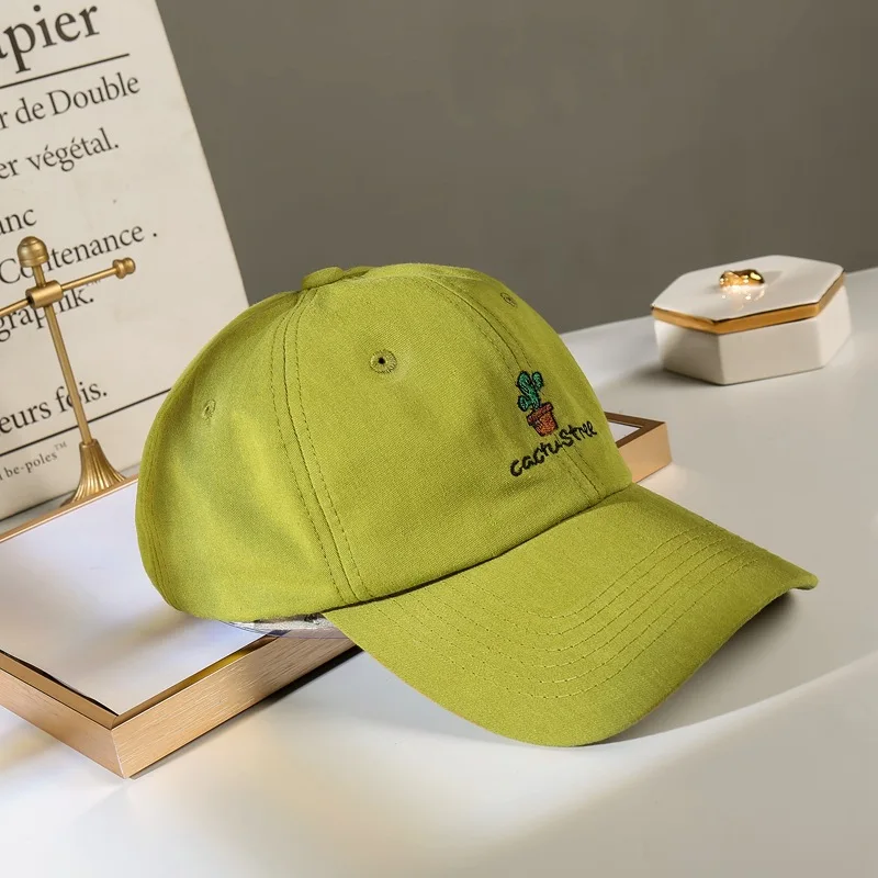 

Cactus Plant Baseball Cap Spring And Summer Women's Hat Versitile Fashion Brim Hat Bending along College Style Outing Sun Protec