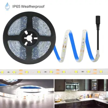 

Weatherproof LED Light Strip - 5000K SMD 3528 - 300 LEDs, 16.4' Roll - 12V DC - 82 Lumens / 1.5W per Foot, Cool White jk1849