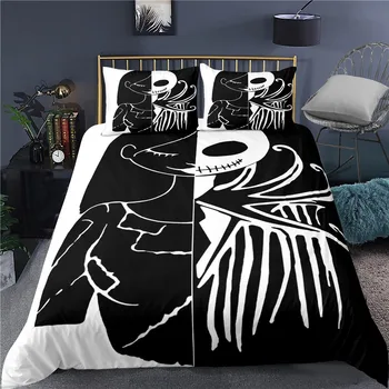 

Cartoon 2/3 Pieces The Nightmare Before Christmas Bedding Sets Jack Duvet Cover Animation Bed Cover Set Luxury Bed Quilt Cover