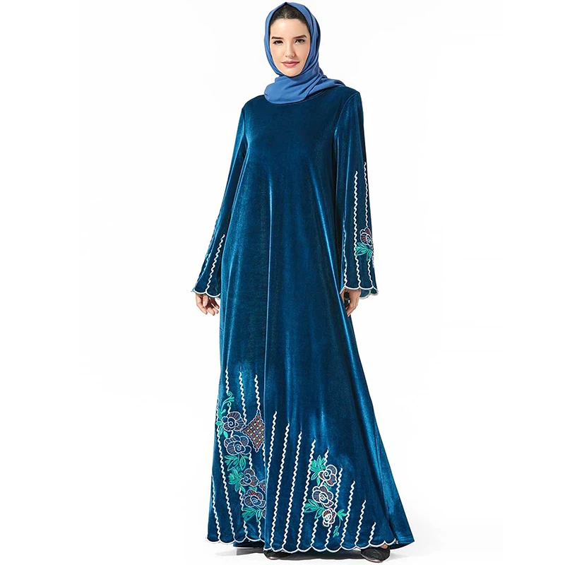 Дубай черный бархат abaya Soiree турецкий хиджаб мусульманское платье кафтан Marocain Кафтан платья ислам ic одежда для женщин халат ислам