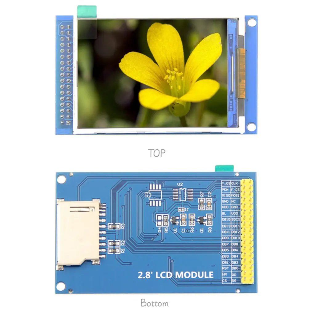 2,8 дюймовый TFT lcd параллельный порт lcd разрешение 320*240 2,8 дюймов ЖК-дисплей модуль ЖК-дисплей плата с сенсорным 3,3 В/5 В Драйвер IC ILI9341