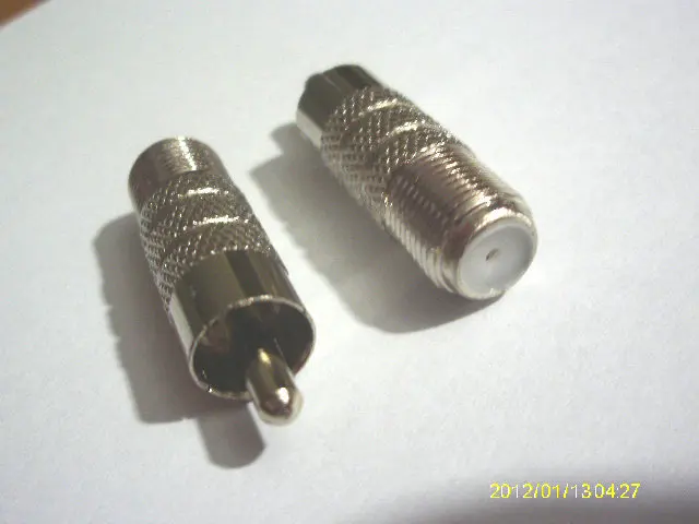 

1000 pcs RCA Male Plug to F Female Coax Jack Adapter Cable Coupler New