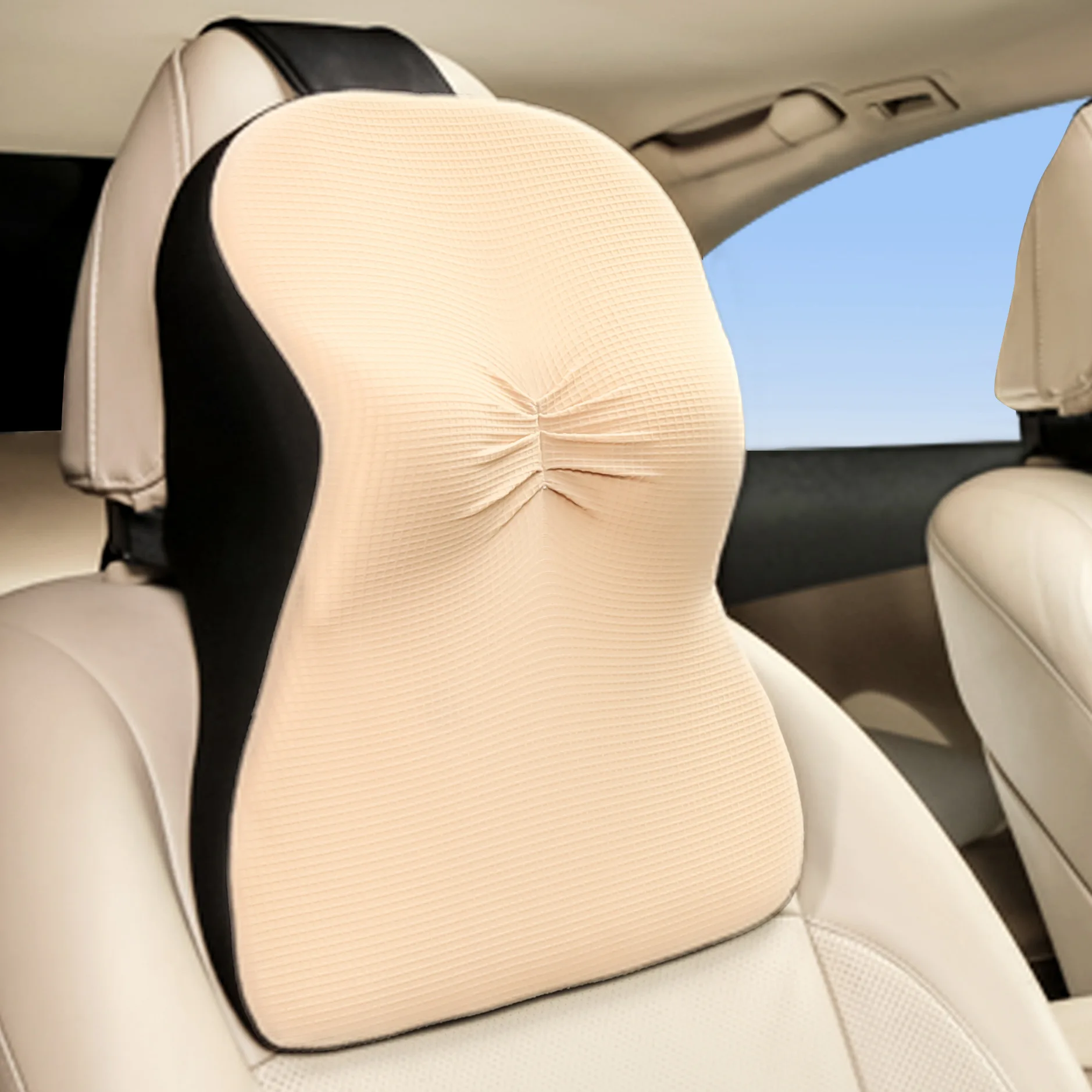 

New car headrest four seasons general vehicle ice silk breathable neck protection memory cotton seat head rest support cushion