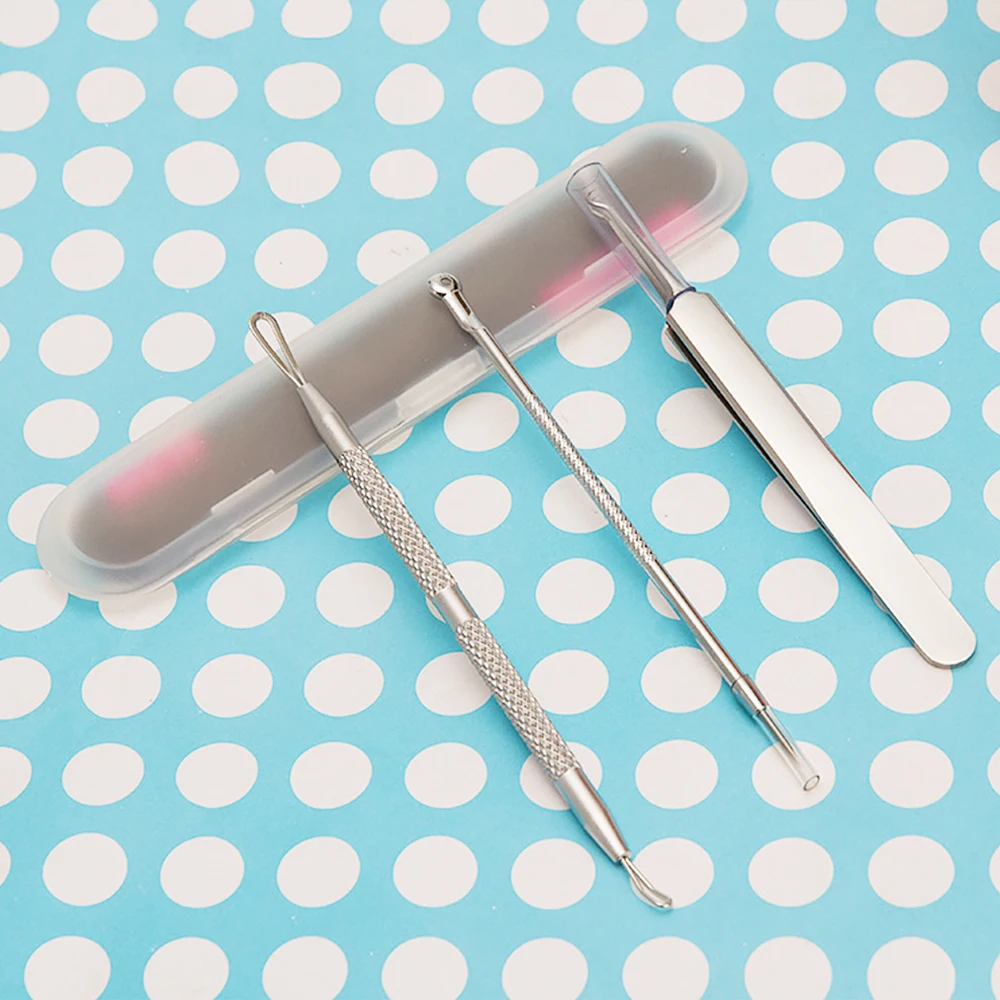 3-5pcs Double-head Acne Extractor Remover Tools Kit Stainless Steel Blackhead Pimple Needles Treatments Face Clean Tool 3-5pcs Double-head Acne Extractor Remover Tools Kit Stainless Steel Blackhead Pimple Needles Treatments Face Clean Tool