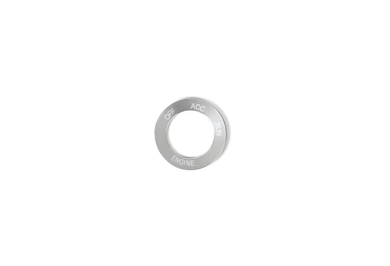 Sansour алюминиевый сплав ключ зажигания кольцо Переключатель покрытие для интерьера для Dodge Challenger - Название цвета: Серебристый