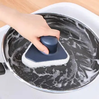 

Cleaning Brushes Kitchen Cleaning Tool Sponge Bathroom With Handle Bath Brush Thickened Easy Washing Cleaning Dish Bowl Tool