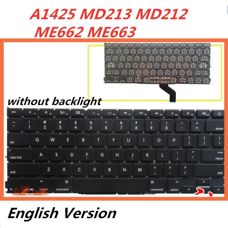 แล็ปท็อปแป้นพิมพ์ภาษาอังกฤษสำหรับMacbook Apple A1425 Md213 Md212 Me662 Me663 โน๊ตบุ๊คเปลี่ยนคีย์บอร์ด|คีย์บอร์ดสำหรับเปลี่ยน| - Aliexpress