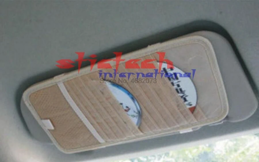 Dhl или ems 100 шт. автомобильные чехлы на CD DVD солнцезащитный козырек чехол для карт