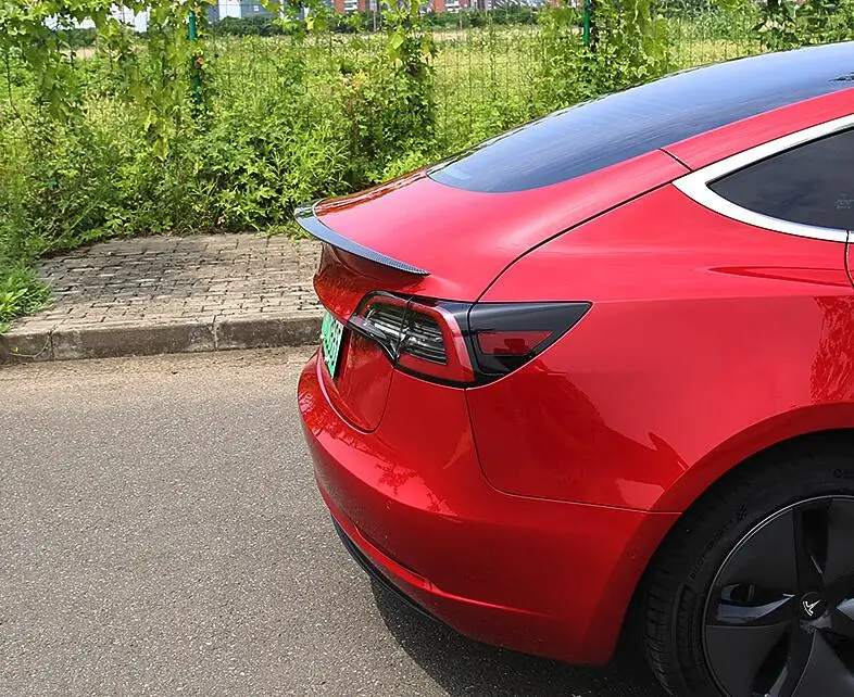 Для Tesla модель 3 спойлер- Tesla модель 3 спойлер YRF ABS пластик Материал заднее крыло автомобиля Цвет задний спойлер
