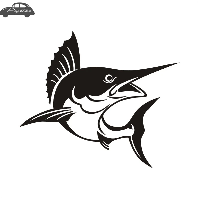 Pegatina Sailfish Fish Dorado Car Decal Swordfish Posters Boat Decals Decor Mural Wall Sticker Angling Hooks Shop Vinyl